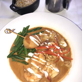 Nan Thai Fine Dining - SEAFOOD PANANG TALAY Pan-seared jumbo prawns, calamari and sea scallops with Panang curry and sautéed green beans - Thai Near Me - Atlanta, Georgia Nan Thai Fine Dining - SEAFOOD PANANG TALAY Pan-seared jumbo prawns, calamari and sea scallops with Panang curry and sautéed green beans - Thai Near Me - Atlanta, Georgia