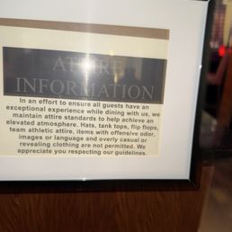 Dress code policy.