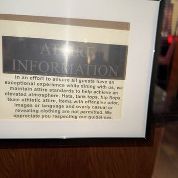 Sullivan's Steakhouse - Dress code policy. - Steakhouses Near Me - Detroit, Michigan