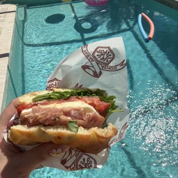 Bonta Bakery - Focaccia filled Prosciutto Cotto, Arugula, Tomatoes and Mozzarella - Bakeries Near Me - Naples, Florida