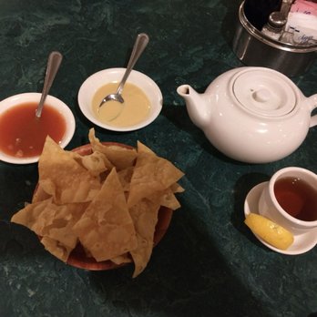Lotus - Tea and wontons plus sauces - Chinese Near Me - Mooresville, North Carolina