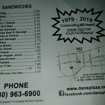 Dan's Pizza - Aug 2019 menu sandwiches - Pizza Near Me - Downers Grove, Illinois Dan's Pizza - Aug 2019 menu sandwiches - Pizza Near Me - Downers Grove, Illinois