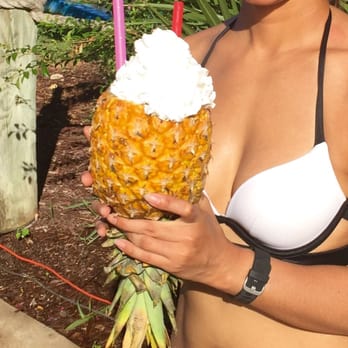 Six Flags Hurricane Harbor - Virgin Pina colada in a pineapple. No alcohol but still delicious. N I was super excited for my first drink in a pineapple lol - Water Parks Near Me - Arlington, Texas Six Flags Hurricane Harbor - Virgin Pina colada in a pineapple. No alcohol but still delicious. N I was super excited for my first drink in a pineapple lol - Water Parks Near Me - Arlington, Texas