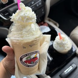 Caramel Frappe w/extra shot Caramel Frappe w/extra shot