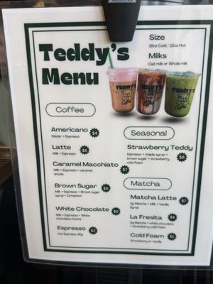 Menu photo 1 Teddys Coffee Cart Tucson, AZ