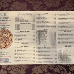Menu as of June 2025