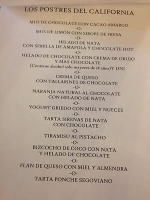 Menu photo 1 California Segovia, SG