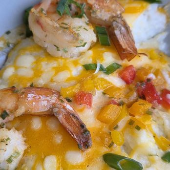 Le Petit Dejeuner - Shrimp with cheesy grits - Breakfast & Brunch Near Me - Detroit, Michigan Le Petit Dejeuner - Shrimp with cheesy grits - Breakfast & Brunch Near Me - Detroit, Michigan