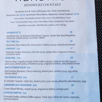 Hendricks Resto-Lounge - Specialty drink menu. June 2024. - Lounges Near Me - Vancouver, British Columbia Hendricks Resto-Lounge - Specialty drink menu. June 2024. - Lounges Near Me - Vancouver, British Columbia