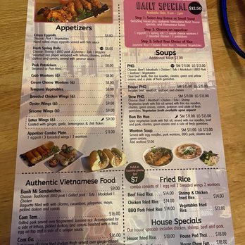 Lotus Restaurant - Menu Dec 2024 - Vietnamese Near Me - Minneapolis, Minnesota