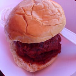 Slide Food Cart - Power Ball - cheese-filled meatball.