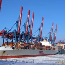 Hamburger Hafen und Logistik Container Terminal Altenwerder