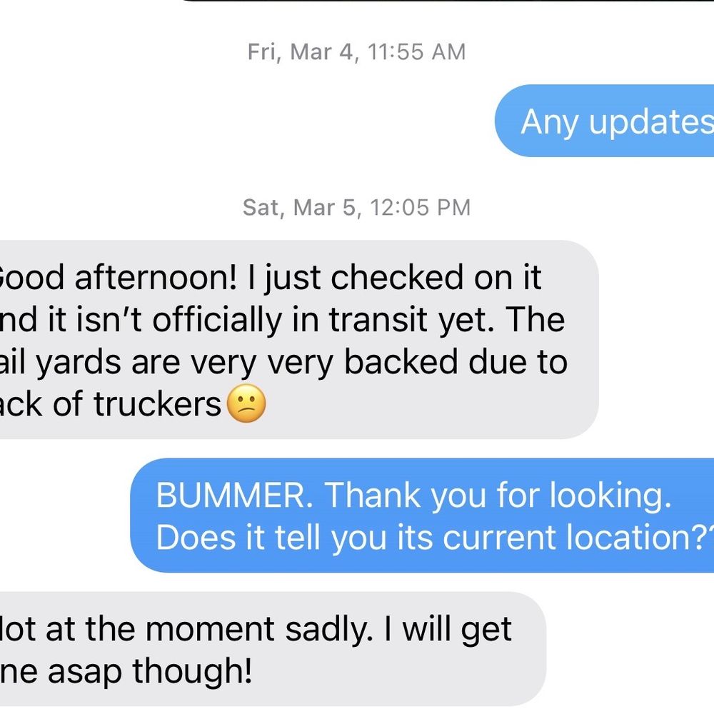 Encore Chrysler Dodge Jeep Ram - Text messages received from The salesman weeks after they sold my custom order. - Car Dealers Near Me - Mobile, Alabama Encore Chrysler Dodge Jeep Ram - Text messages received from The salesman weeks after they sold my custom order. - Car Dealers Near Me - Mobile, Alabama