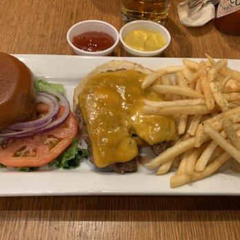 Mezza Mediterranean Grille - Cheeseburger with fries! - Mediterranean Near Me - Detroit, Michigan