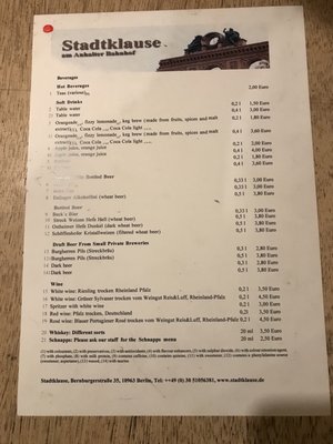Menu photo 6 Stadtklause Berlin, BE
