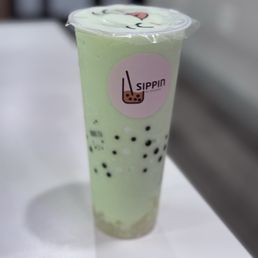 Honeydew Slushie with lychee jelly Honeydew Slushie with lychee jelly