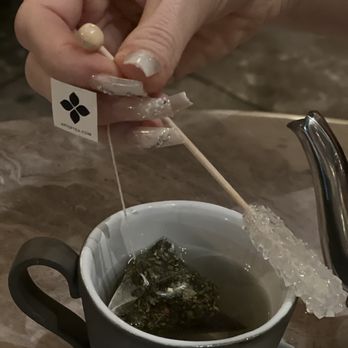 Wolf by Vanderpump at Caesars Republic Lake Tahoe - Amazing tea served with sugar crystal stir stick - American Near Me - Stateline, Nevada
