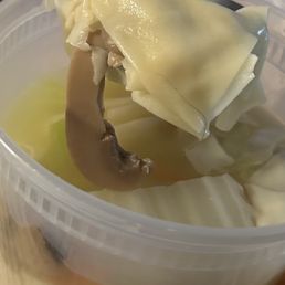 Hair in wonton soup