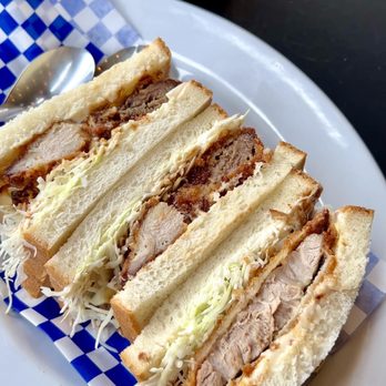 Nippon Curry San Francisco - Close up shot of the tonkatsu sandwich! - Japanese Curry Near Me - San Francisco, California