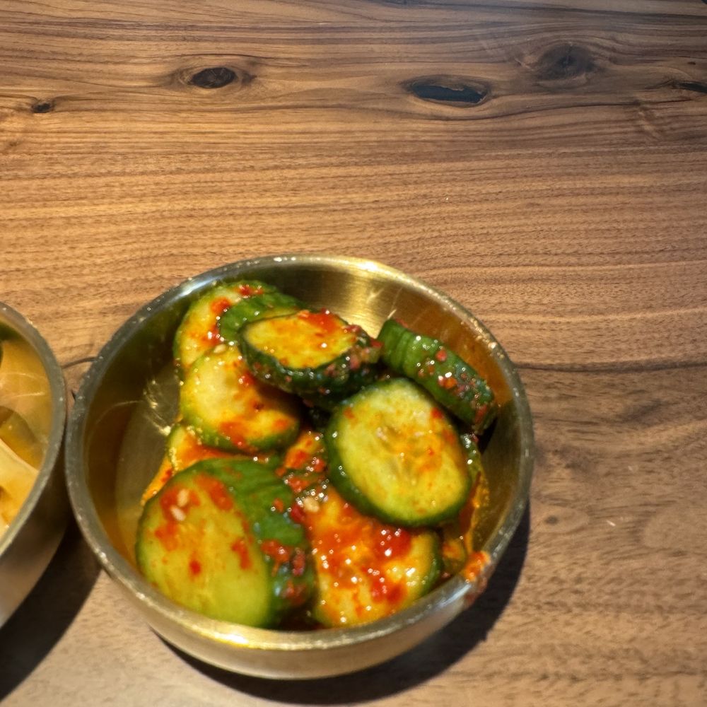 Jin Cook - Complimentary pickled cucumbers - Korean Near Me - Northridge, California Jin Cook - Complimentary pickled cucumbers - Korean Near Me - Northridge, California