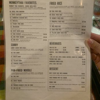 Monkey Thai Restaurant & Bar - Menu as of 07/08/21 - Thai Near Me - Alameda, California Monkey Thai Restaurant & Bar - Menu as of 07/08/21 - Thai Near Me - Alameda, California