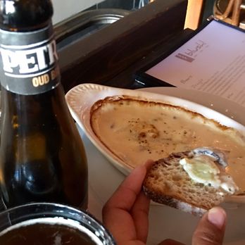 Blush! - Wild mushroom ravioli = perfect and creamy!  Petrus Oud Bruin brown ale (pictured) was too much for me (sour). - Wine Bars Near Me - San Francisco, California