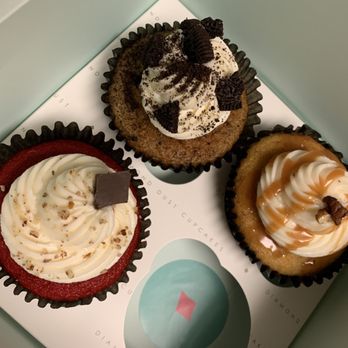 Diamond Dust - Cookies & Cream, Salted Caramel & Res Velvet with Pecans - Cupcakes Near Me - Decatur, Georgia