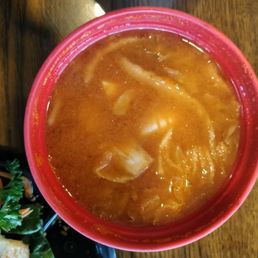 Kimchi seafood soup appetizer: Warming and full of umami!