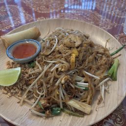 Pad Thai - had soup and a egg roll too - so good for lunch - excellent service Pad Thai - had soup and a egg roll too - so good for lunch - excellent service