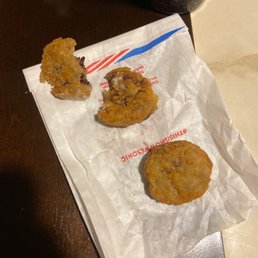 Fried cookie dough bites á la mode