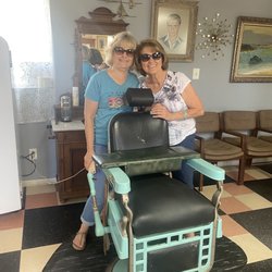 Apple Valley Inn Barber Shop - Visitors dropping by and admiring the classic barbershop