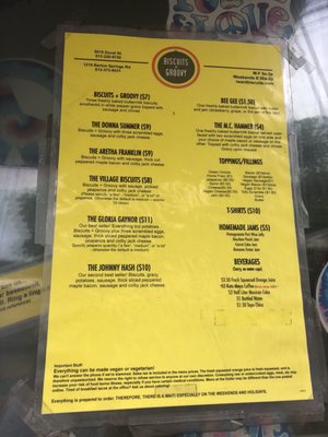 Menu photo 7 Biscuits + Groovy Austin, TX