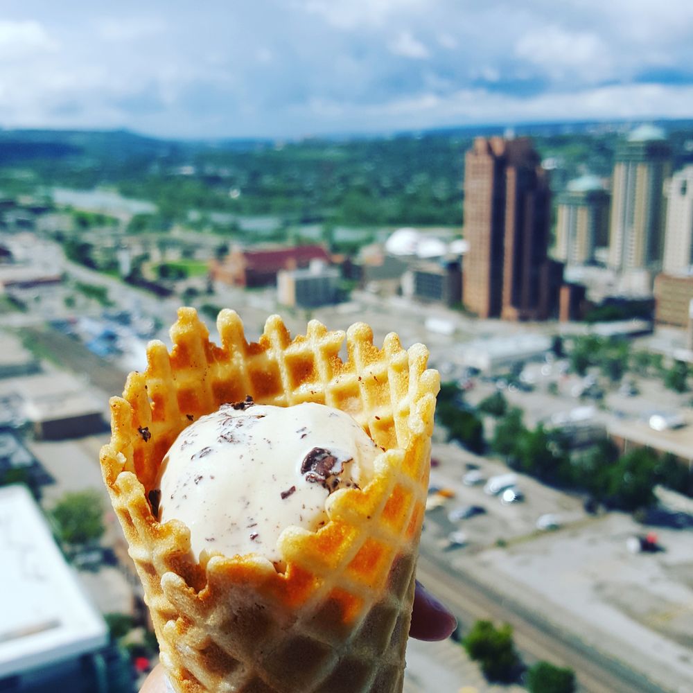 Made by Marcus - Earl Grey chip in a fresh waffle cone. Perfection. - Coffee & Tea Near Me - Calgary, Alberta