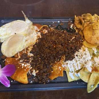Caramelo Café - Chilaquiles and chorizo plate - Creperies Near Me - La Puente, California Caramelo Café - Chilaquiles and chorizo plate - Creperies Near Me - La Puente, California
