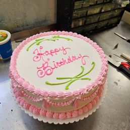 My wife's 60th birthday cake good job tasted great and thanks to the Store Manager for getting it right !