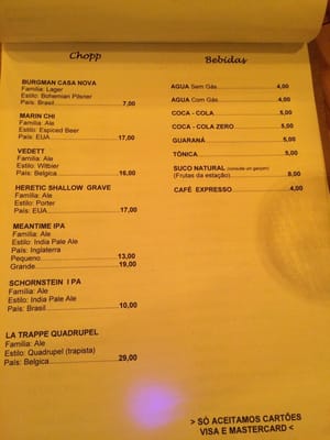 Menu photo 3 Aé Sagarana São Paulo, SP