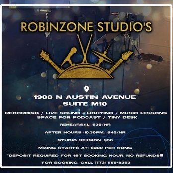 Robinzone Music Studios - Recording & Rehearsal Studios Near Me - Chicago, Illinois Robinzone Music Studios - Recording & Rehearsal Studios Near Me - Chicago, Illinois