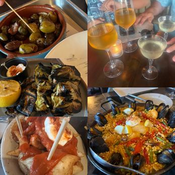 Spanish River Grill - Olives, potatoes, paella, wine, and grilled artichoke. - Spanish Near Me - New Smyrna Beach, Florida Spanish River Grill - Olives, potatoes, paella, wine, and grilled artichoke. - Spanish Near Me - New Smyrna Beach, Florida