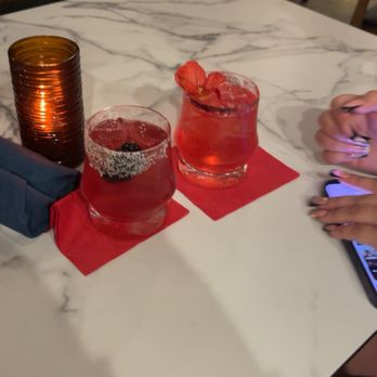 Buen Provecho - Blackberry and hibiscus margaritas - Mexican Near Me - Long Beach, California Buen Provecho - Blackberry and hibiscus margaritas - Mexican Near Me - Long Beach, California