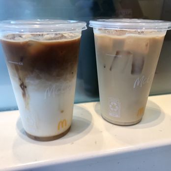 McDonald's - Iced caramel macchiato and vanilla latte - Fast Food Near Me - Houston, Texas