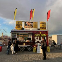 La Paz County Fair - This is where I got my meal,  they were a fair price,  and nice and hot.  For a cool day.