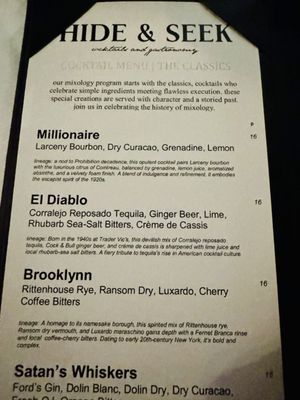 Menu photo 4 Hide & Seek Salt Lake City, UT