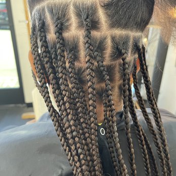Braids by Amber - Medium size knotless box braids - Hair Stylists Near Me