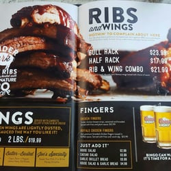 Crabby Joe's Bar & Grill - Menu