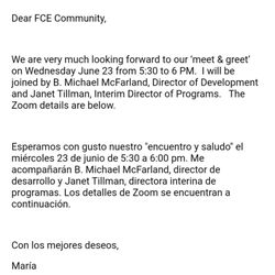 Foundation For A College Education - After 9 months... A 30 minute meet & greet