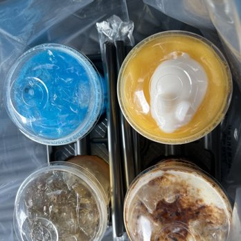 Xing Fu Tang - Soda w handmade jelly (blue) , Mango smoothie with rabbit panna cotta, Kirin King Tea, and Brown Sugar Boba Milk - Bubble Tea Near Me - Duluth, Georgia Xing Fu Tang - Soda w handmade jelly (blue) , Mango smoothie with rabbit panna cotta, Kirin King Tea, and Brown Sugar Boba Milk - Bubble Tea Near Me - Duluth, Georgia