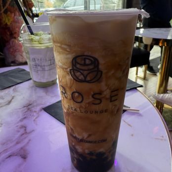 Rose Tea Lounge - Black sugar boba latte non caffeinated. - Bubble Tea Near Me - Sacramento, California