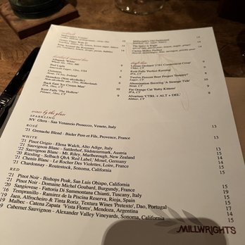 Millwright's - Drink options - New American Near Me - Simsbury, Connecticut Millwright's - Drink options - New American Near Me - Simsbury, Connecticut