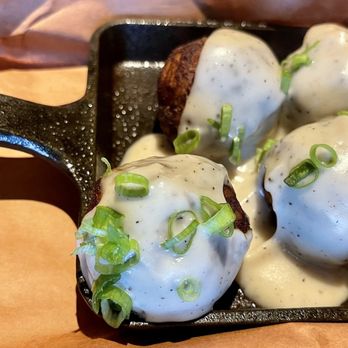 Hippie Hen House - Chicken bog balls - similar to New Orleans boudin balls - Seafood Near Me - Murrells Inlet, South Carolina Hippie Hen House - Chicken bog balls - similar to New Orleans boudin balls - Seafood Near Me - Murrells Inlet, South Carolina