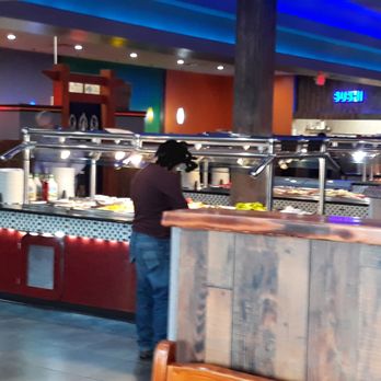 Flaming Grill - Just one section of many rows behind .  Sushi and hibachi sights seen way in the back. - Buffets Near Me - Hamilton Township, New Jersey